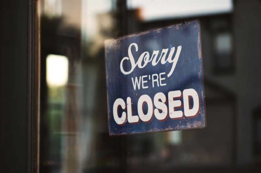 Restaurant Closed Sign