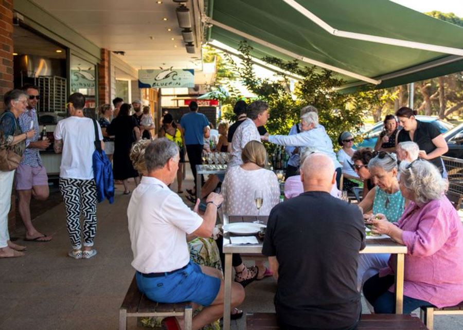 People Eating at a Restaurant